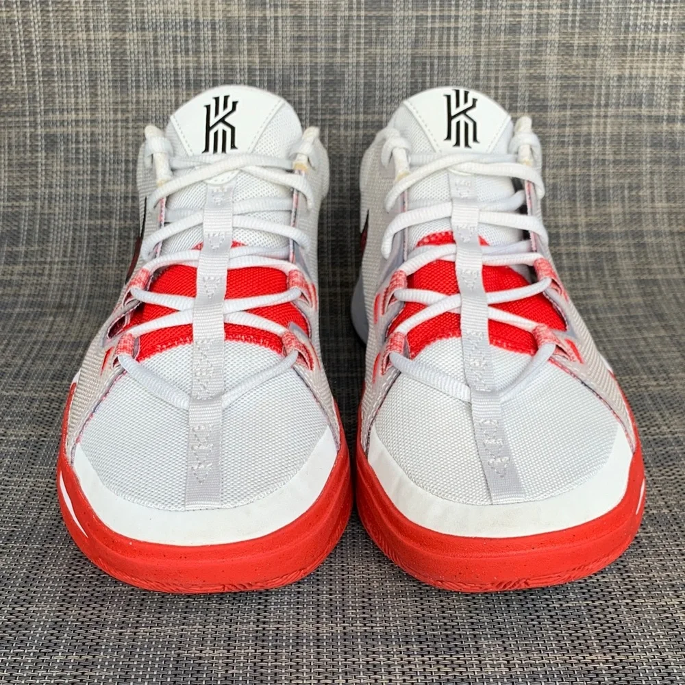 Nike Kyrie Flytrap 6 Basketball Sneakers in Wolf Grey/Red/Black Youth size 6.5